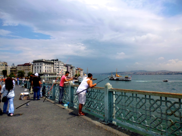 Daily activity on the Galata Bridge