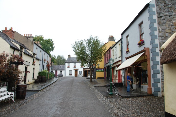 The quaint historic streets of Bunratty village